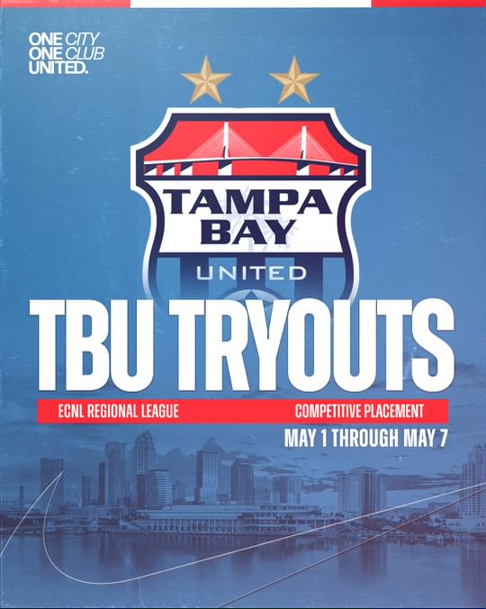 Join the Club! Competitive Tryouts Begin Soon Tampa Bay United Soccer